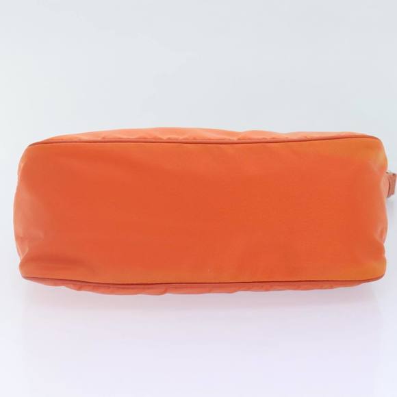 PRADA Shoulder Bag Nylon Orange Silver Auth 89359 - Picture 5 of 16